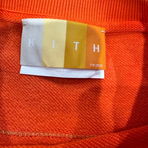 Kith Orange Bandana Crewneck Sweater men’s Xl - Picture 7 of 10